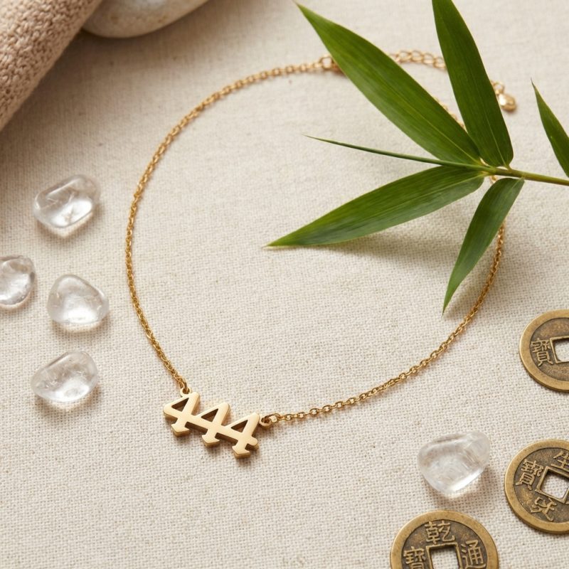 Exclusive: 444 Angel Number Necklace - Divine Guidance - Professional Photo