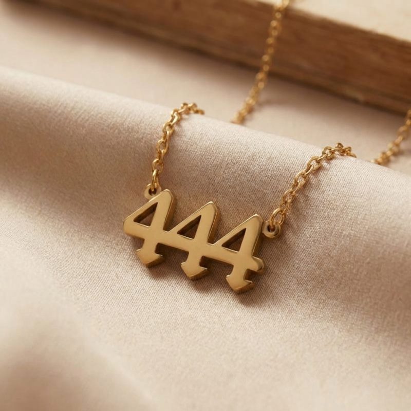 Exclusive: 444 Angel Number Necklace - Divine Guidance - Professional Photo