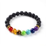 7 Chakra Lava Stone Bracelet - Essential Oil Diffuser - Professional Photo