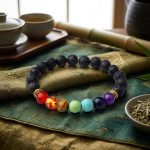 7 Chakra Lava Stone Bracelet - Essential Oil Diffuser - Professional Photo