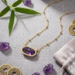 Exclusive: Crystal Pendant Necklace - Amethyst, Tiger Eye, Rose Quartz, Green Aventurine - Professional Photo