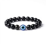 Exclusive: Black Obsidian Evil Eye Bracelet - Dual Protection - Professional Photo