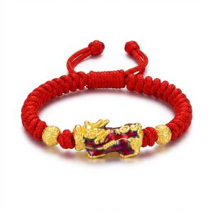 Color-Changing Pixiu Bracelet - Tibetan Red String - Professional Photo