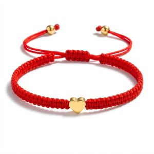 Exclusive: Red String Heart Bracelet - Professional Photo