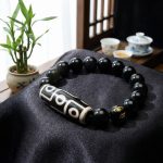 Ultimate Luck DZI 9 Eyes Obsidian Bracelet - Professional Photo