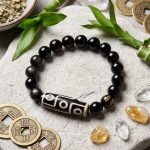 Ultimate Luck DZI 9 Eyes Obsidian Bracelet - Professional Photo