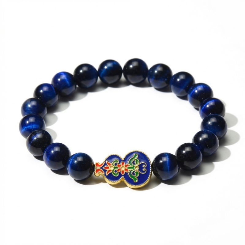 wu-lou-blue-tiger-eye-feng-shui-bracelet-for-healt-image-1-1772070805345.jpg Wu Lou Blue Tiger Eye Wellness Bracelet - Feng Shui Bracelet for Health - Professional Photo