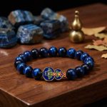Wu Lou Blue Tiger Eye Wellness Bracelet - Feng Shui Bracelet for Health - Professional Photo