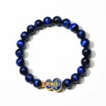 Wu Lou Blue Tiger Eye Wellness Bracelet - Feng Shui Bracelet for Health - Professional Photo