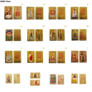 Tibet Mystic Feng Shui Metal Amulet Card for Protection