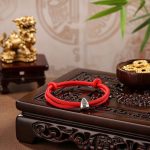 Red String Fu Lucky Bracelet - Bright Red - Professional Photo