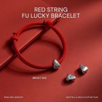 Red String Fu Lucky Bracelet - Bright Red - Professional Photo
