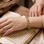 Exclusive: Buddha & Karma Triple Luck Bracelet - Green Aventurine, Hematite, Yellow Topaz - Image 2