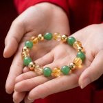Exclusive: Buddha & Karma Triple Luck Bracelet - Green Aventurine, Hematite, Yellow Topaz - Image 3