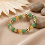 Exclusive: Buddha & Karma Triple Luck Bracelet - Green Aventurine, Hematite, Yellow Topaz - Image 5