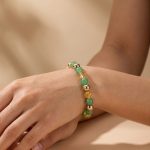 Exclusive: Buddha & Karma Triple Luck Bracelet - Green Aventurine, Hematite, Yellow Topaz - Image 6