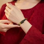 Buddha & Karma Tri-Color Tiger’s Eye Pixiu Wealth Bracelet - Image 3