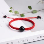 Exclusive: Buddha & Karma Red String Rainbow Obsidian Bracelet - Image 4